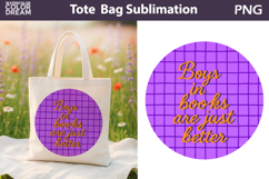 Funny Book Quotes Tote Bag | Book Lover Sublimation Product Image 1