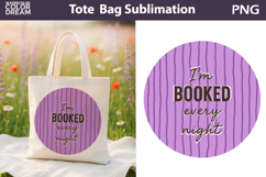 Funny Book Quotes Tote Bag | Book Lover Sublimation Product Image 1