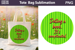 Funny Book Quotes Tote Bag | Book Lover Sublimation Product Image 1