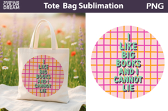 Funny Book Quotes Tote Bag | Book Lover Sublimation Product Image 1
