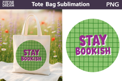 Funny Book Quotes Tote Bag | Book Lover Sublimation Product Image 1