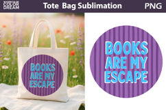 Funny Book Quotes Tote Bag | Book Lover Sublimation Product Image 1