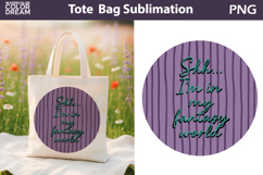 Funny Book Quotes Tote Bag | Book Lover Sublimation Product Image 1