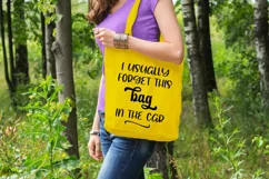 I Usually Forget This Bag In the Car I Tote Bag SVG I Funny Tote SVG I Funny Tote Bag Quotes SVG