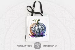 Disco Ball Pumpkin PNG file for sublimation as digital download 