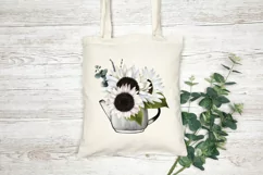 White Sunflower clipart|Floral Sublimation design|Garden PNG Product Image 8