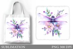 Dragonfly Tote Bag Design. Dragonfly Sublimation Product Image 1