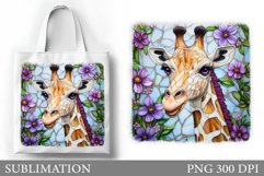 Giraffe Tote Bag Sublimation. Cute Giraffe Sublimation Product Image 1