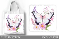Butterfly Sublimation. Butterfly Tote Bag Design Product Image 1