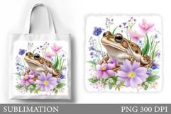 Frog Tote Bag Sublimation. Frog Sublimation Product Image 1