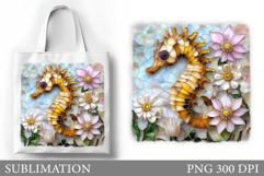 Seahorse Tote Bag Sublimation. Seahorse Sublimation Product Image 1
