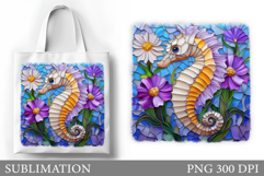 Seahorse Tote Bag Sublimation. Seahorse Sublimation Product Image 1