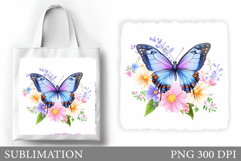 Butterfly Tote Bag Design. Butterfly Sublimation Product Image 1