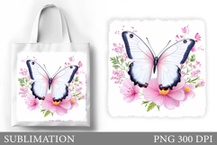 Butterfly Tote Bag Design. Butterfly Sublimation Product Image 1