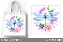 Dragonfly Tote Bag Design. Dragonfly Sublimation Product Image 1
