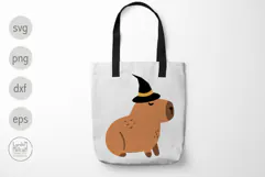 Capybara Witch Svg and Png Clipart for Halloween Product Image 5