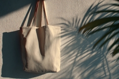 Canvas Tote Bag Hanging Wall Mockup Product Image 1