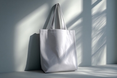 White Canvas Shopper Bag Mockup Product Image 1