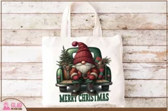 Merry Christmas Gnome truck, Christmas Gnome vintage truck Product Image 7
