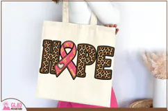 Breast Cancer Leopard Hope, Breast Cancer faux embroidery Product Image 3