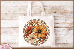 It's Fall Y'all flower faux embroidery, Fall Floral png Product Image 3