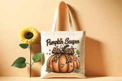 Pumpkin Season pumpkin doodle, Autumn faux embroidery Product Image 5