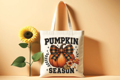Pumpkin Season Buffalo Plaid Ribbon, faux embroidery pumpkin Product Image 5