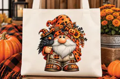 Halloween gnome png, Halloween Fall gnome clipart Product Image 3