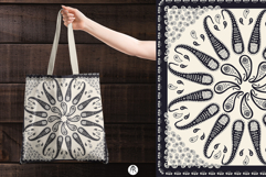 Boho Paisley Bandana Scarf Monochrome Digital Papers Product Image 4
