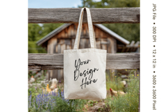 Canvas Tote Bag Mockup Shopping Bag White Natural Blank_107 Product Image 1