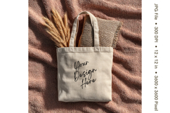 Canvas Tote Bag Mockup Shopping Bag White Natural Blank_113 Product Image 1