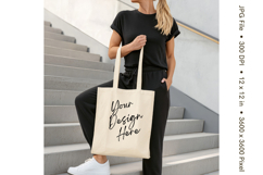 Canvas Tote Bag Mockup Shopping Bag White Natural Blank_132 Product Image 1