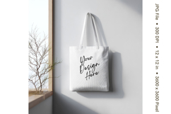 Canvas Tote Bag Mockup Shopping Bag White Natural Blank_151 Product Image 1