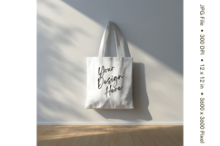 Canvas Tote Bag Mockup Shopping Bag White Natural Blank_152 Product Image 1