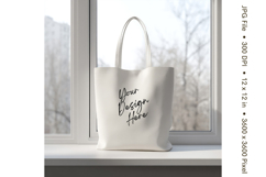 Canvas Tote Bag Mockup Shopping Bag White Natural Blank_153 Product Image 1