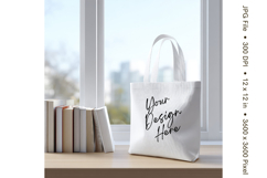 Canvas Tote Bag Mockup Shopping Bag White Natural Blank_159 Product Image 1