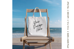Canvas Tote Bag Mockup Shopping Bag White Natural Blank_166 Product Image 1