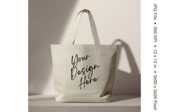 Canvas Tote Bag Mockup Shopping Bag White Natural Blank_168 Product Image 1