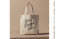 Canvas Tote Bag Mockup Shopping Bag White Natural Blank_169 Product Image 1