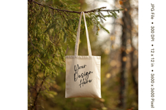 Canvas Tote Bag Mockup Shopping Bag White Natural Blank_170 Product Image 1