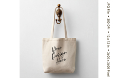 Canvas Tote Bag Mockup Shopping Bag White Natural Blank_173 Product Image 1