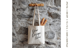 Canvas Tote Bag Mockup Shopping Bag White Natural Blank_186 Product Image 1