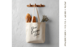 Canvas Tote Bag Mockup Shopping Bag White Natural Blank_187 Product Image 1