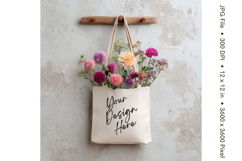 Canvas Tote Bag Mockup Shopping Bag White Natural Blank_195 Product Image 1