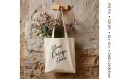 Canvas Tote Bag Mockup Shopping Bag White Natural Blank_196 Product Image 1