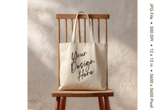 Canvas Tote Bag Mockup Shopping Bag White Natural Blank_201 Product Image 1
