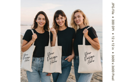 Canvas Tote Bag Mockup Shopping Bag White Natural Blank_208 Product Image 1