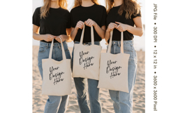 Canvas Tote Bag Mockup Shopping Bag White Natural Blank_210 Product Image 1