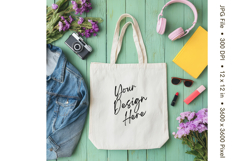 Canvas Tote Bag Mockup Shopping Bag White Natural Blank_211 Product Image 1