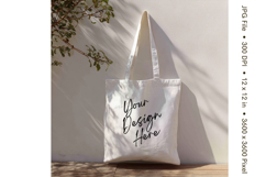 Canvas Tote Bag Mockup Shopping Bag White Natural Blank_215 Product Image 1